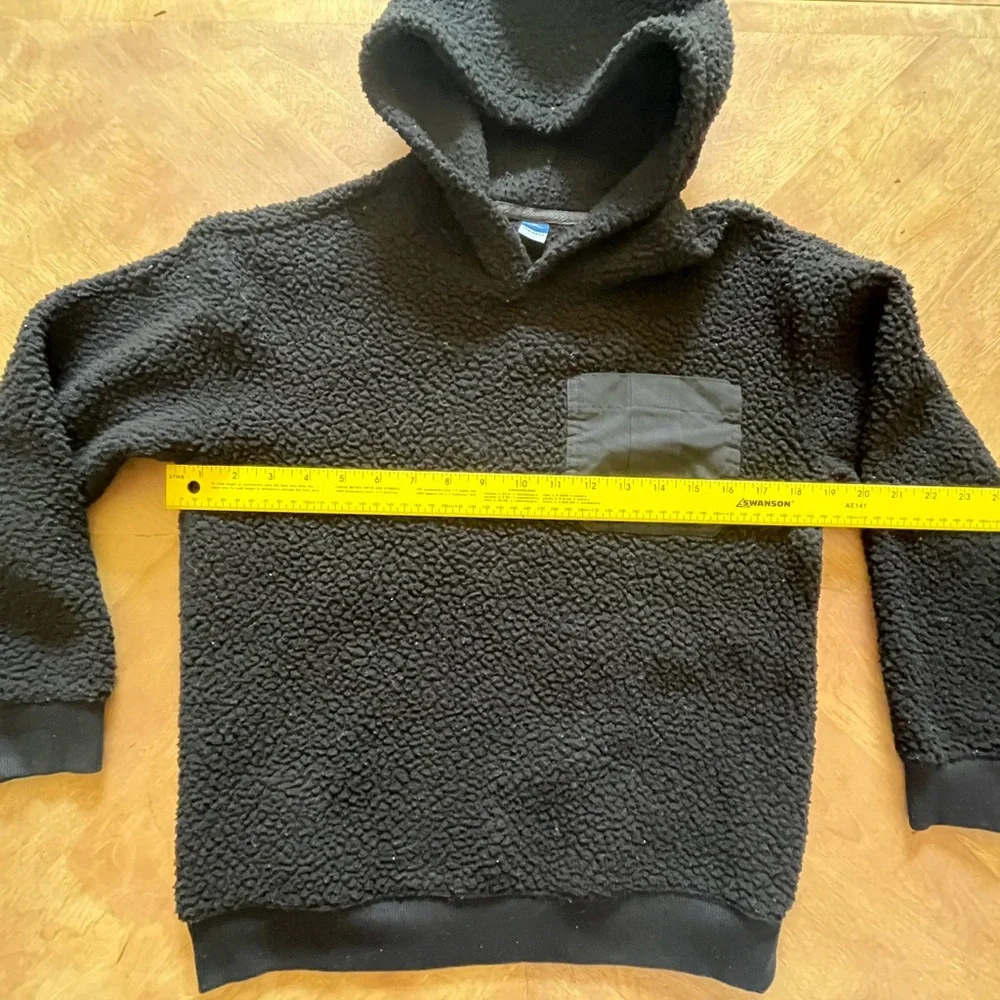 Old Navy Black Fleece Pullover Hoodie – Size XL